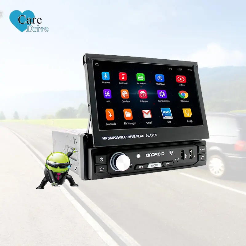 CareDrive Oem 7'' Touch Screen Auto Radio 2+32Gb Android 10 Car Stereo Audio Gps Single Din Car Audio Carplay Option Android