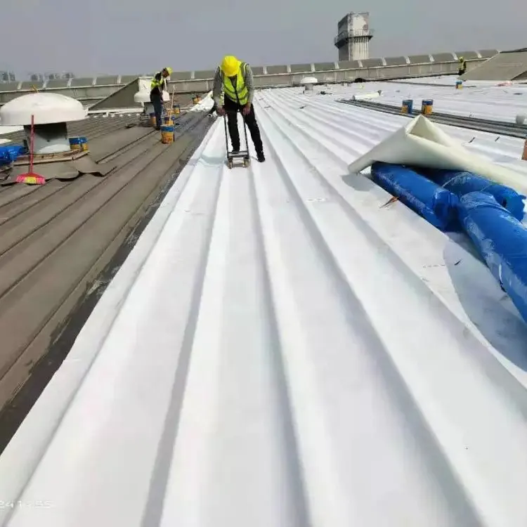 Membran atap butil 1.5mm berperekat, tahan air TPO untuk semen lama beton bata atap
