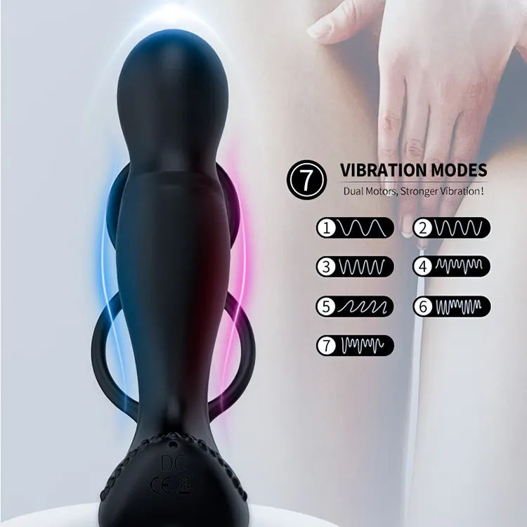 Dispositivo de masturbación anal masculina, vibrador anal sexual para hombres, masajeadores anales grandes de próstata, vibrador de próstata de silicona