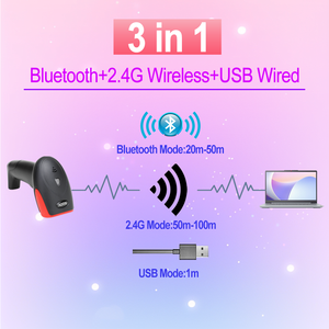 AIXW-Escáner de código de barras inalámbrico 1D 2D, código QR, Bluetooth, compatible con Windows, Android e IOS - Product Image 3
