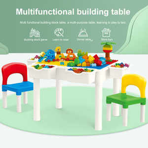 WOMA TOYS Wholesale EBay Hot Sale <strong>Multi</strong> <strong>Function</strong> Playing Desk Learning Drawing <strong>Game</strong> Big Building Block <strong>Table</strong> for Kids Jouet - Product Image 3