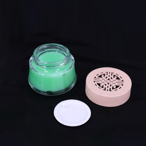 Lọ Đựng Nước Hoa Gel Xe Hơi Màu Trơn Có Nắp Gỗ Hộp Đựng Nước Hoa Làm Mát Không Khí Đế Đựng Nước Hoa Xe Hơi Bình Thủy Tinh Khuếch Tán Làm Mát Không Khí - Product Image 6