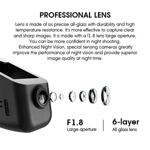 Factory Price Mini <strong>Hidden</strong> Mobile Phone <strong>App</strong> Connection Auto Dash Cam Motion <strong>Detection</strong> With Hardwire Kit - Product Image 6
