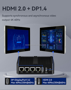 Linux Mini Pc nuova dodicesima generazione N100 2.5G * 4 lanj6426 Dual Com HD + DP Display Server Thin Client montato Mikrotik Unraid Computer - Product Image 4