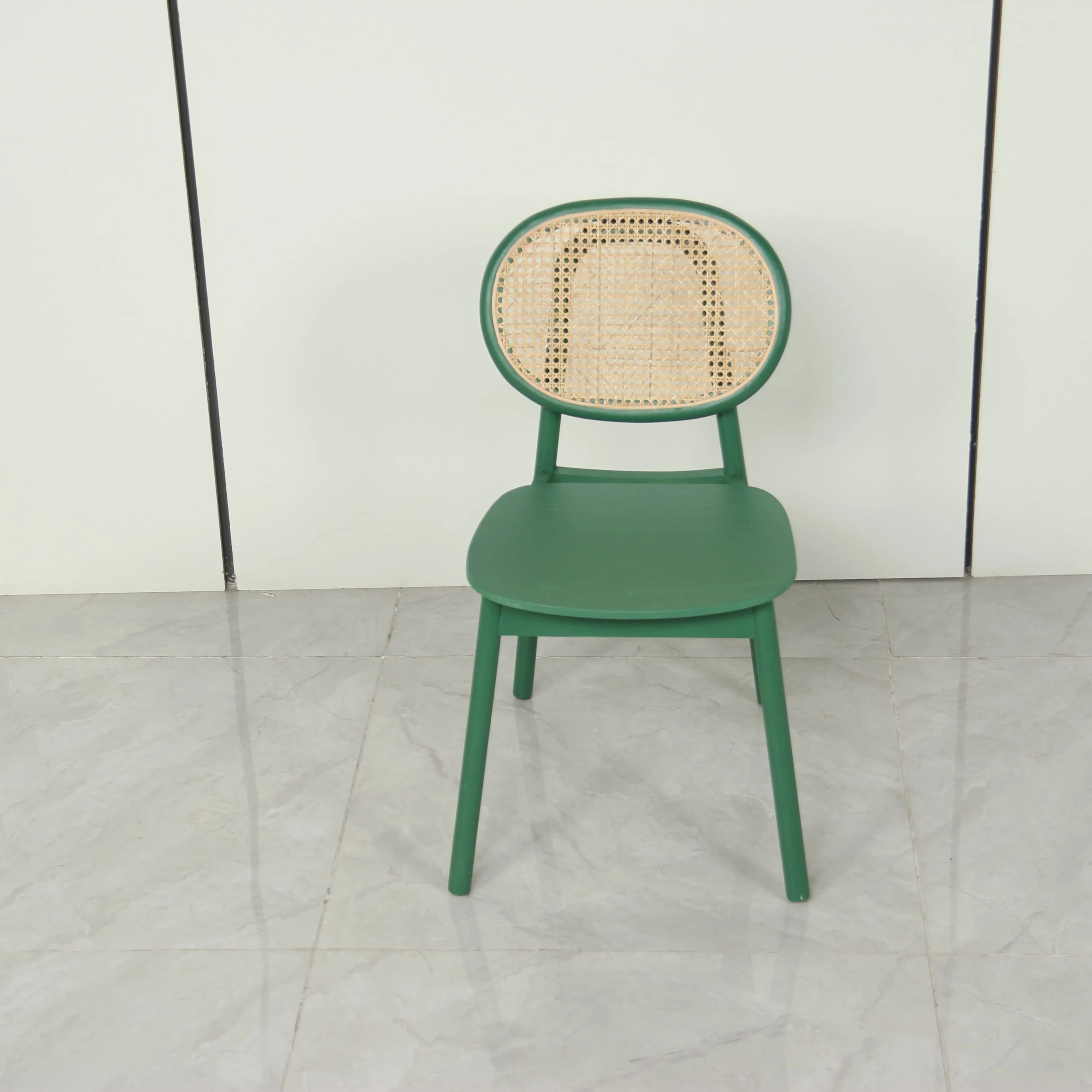 Início Mobiliário Soild Madeira Diner tecido Cadeiras Feito à mão indonésia real cana rattan cadeiras dobráveis para cozinha e restaurante