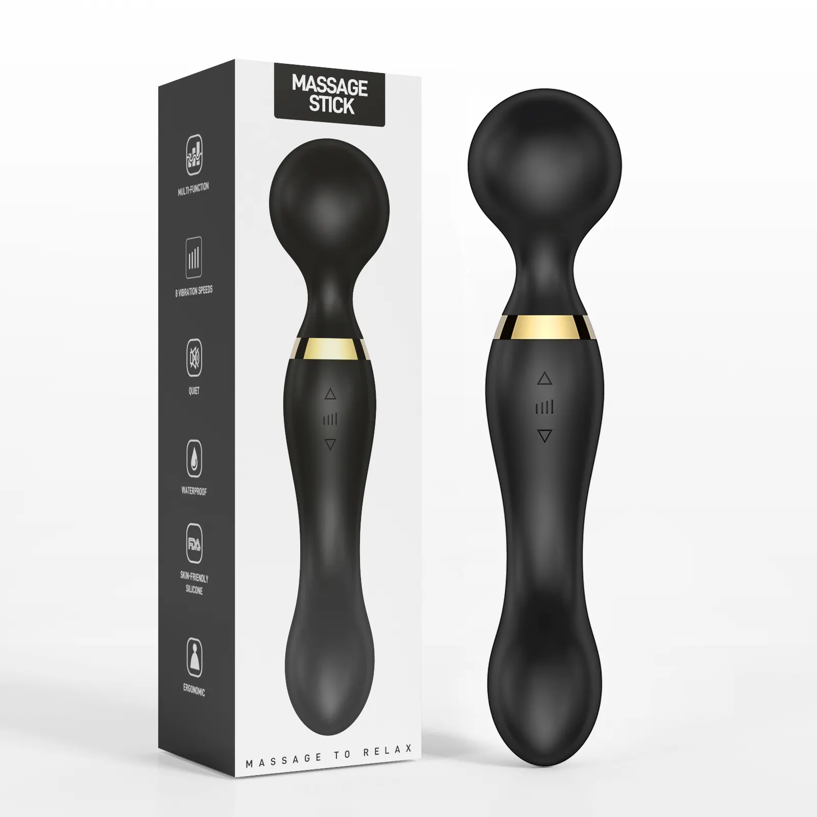 جهاز مساج جديد هزاز برأس مزدوج ألعاب جنسية مدلك شخصي هزاز للنساء الناضجة جهاز تدليك مهبل هزاز محمول
