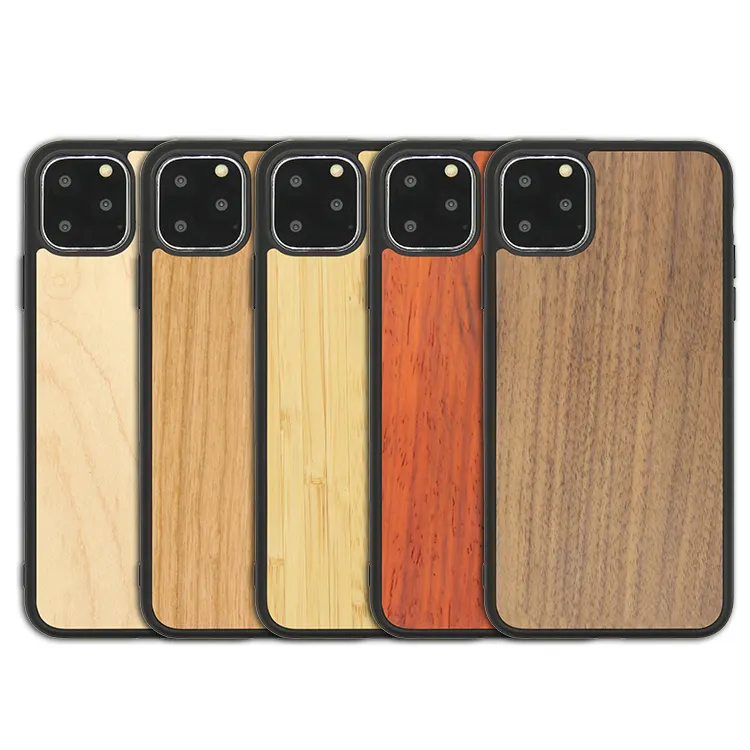 Casing TPU Kayu Kenari Asli Berkelas Gaya Unik 2021 untuk iPhone 11 XI