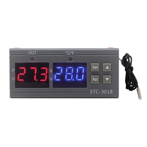 Controlador de temperatura del termostato con pantalla LED Digital, pantalla dual, termorregulador de calefacción/refrigeración, sonda de Sensor NTC - Product Image 5