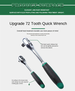 PEIFENG <span class=keywords><strong>Set</strong></span> di 32 Pezzi Chiavi a Bussola Metriche da 1/4 o 1/2 Pollici con Cricchetto Reversibile a Sgancio Rapido e Barre di Prolunga - Product Image 3