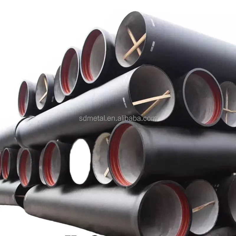 wholesale iso 2531 en598 bitumen 600mm 700mm k9 ductile iron pipe k9 pn diameter coupling fitting manufacturer