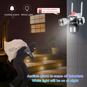 LS visione 8 k16mp telecamera WiFi esterna tre lenti tre schermo PTZ CCTV impermeabile videosorveglianza umana telecamera di sicurezza