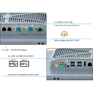 Fabricación de fábrica computadora industrial integrada IP66 pantalla táctil a prueba de agua todo en una PC Panel PC computadora Industrial PC - Product Image 4