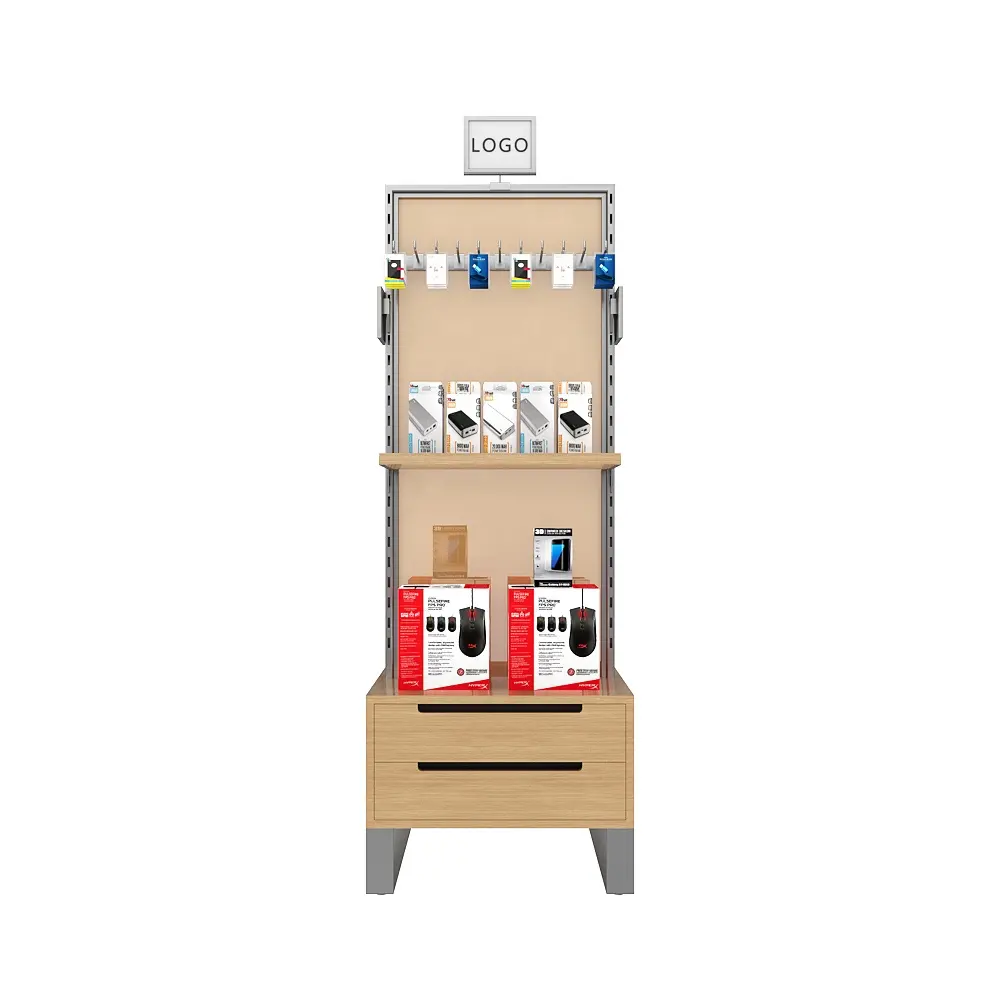 Marque 3c magasin fer rack design en bois personnalisé magasin support téléphone accessoires affichage pour magasin mobile