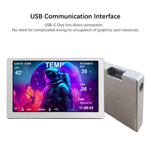 Bạc AIO PC màn hình 800x480 Temp hiển thị CPU Cooler LCD Monitor USB Type-C 5inch màn hình LCD cho PC trường hợp - Product Image 2