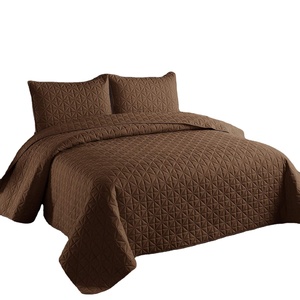 Luxury <strong>Brown</strong> Queen Comforter Set Polyester Microfiber Quilts for Home Use Hotel <strong>Bedding</strong> - Product Image 1