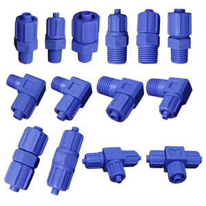 Chủ đề Bộ chuyển đổi nhựa 90 độ góc phải màu xanh keo khớp pha chế van thức ăn khớp ống nối ống nối 1 năm - Product Image 1