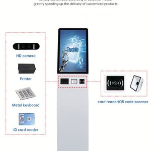 Терминальный киоск Win11, оплата киоска, 21,5 Дюймов, принтер самообслуживания, QR-код, сканер Rfid считыватель, сенсорный киоск с RS232 - Product Image 3
