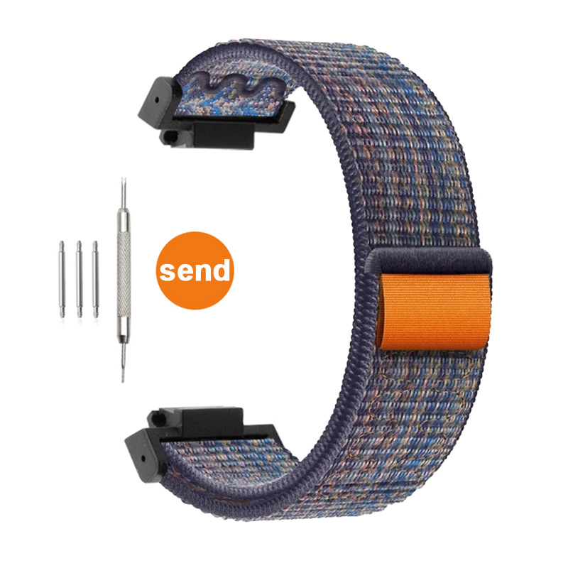 Bleu saphir dynamique avec orange