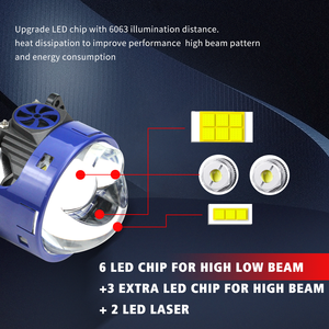 XVL P92 Led Fog Lamp Projector Lens 3.0 H4 Car Bi Led Lens Projector Fog Lights - Product Image 5