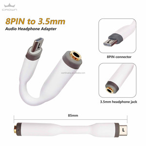 Usb Type C /8pin至3.5毫米Aux适配器Type-c Usb C至3.5插孔音频电缆耳机电缆转换器耳机适配器 - Product Image 2