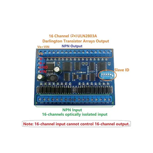 DC 12V 24V 16 <strong>Input</strong> 16 <strong>Output</strong> <strong>RS485</strong> Remote Control Switch PLC IO expansion Board 03 06 16 <strong>Modbus</strong> RTU Module N4D3E16