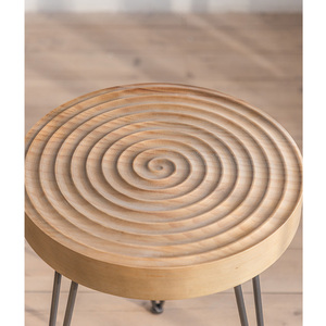 日本小客厅边桌套装乡村迷你实木端茶几橡木圆木端边桌 - Product Image 4