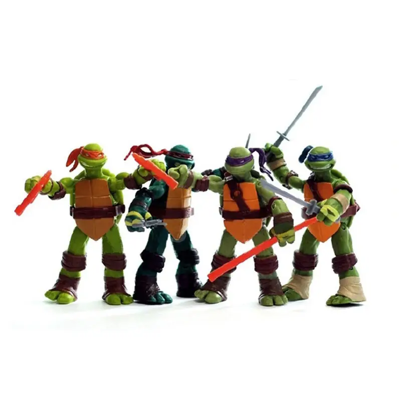 Wholesale Turtle Film Version 4pcs/lot Tortugas Figuras Action Figure Figurines PVC Collectible Model Toys anime PVC Figure