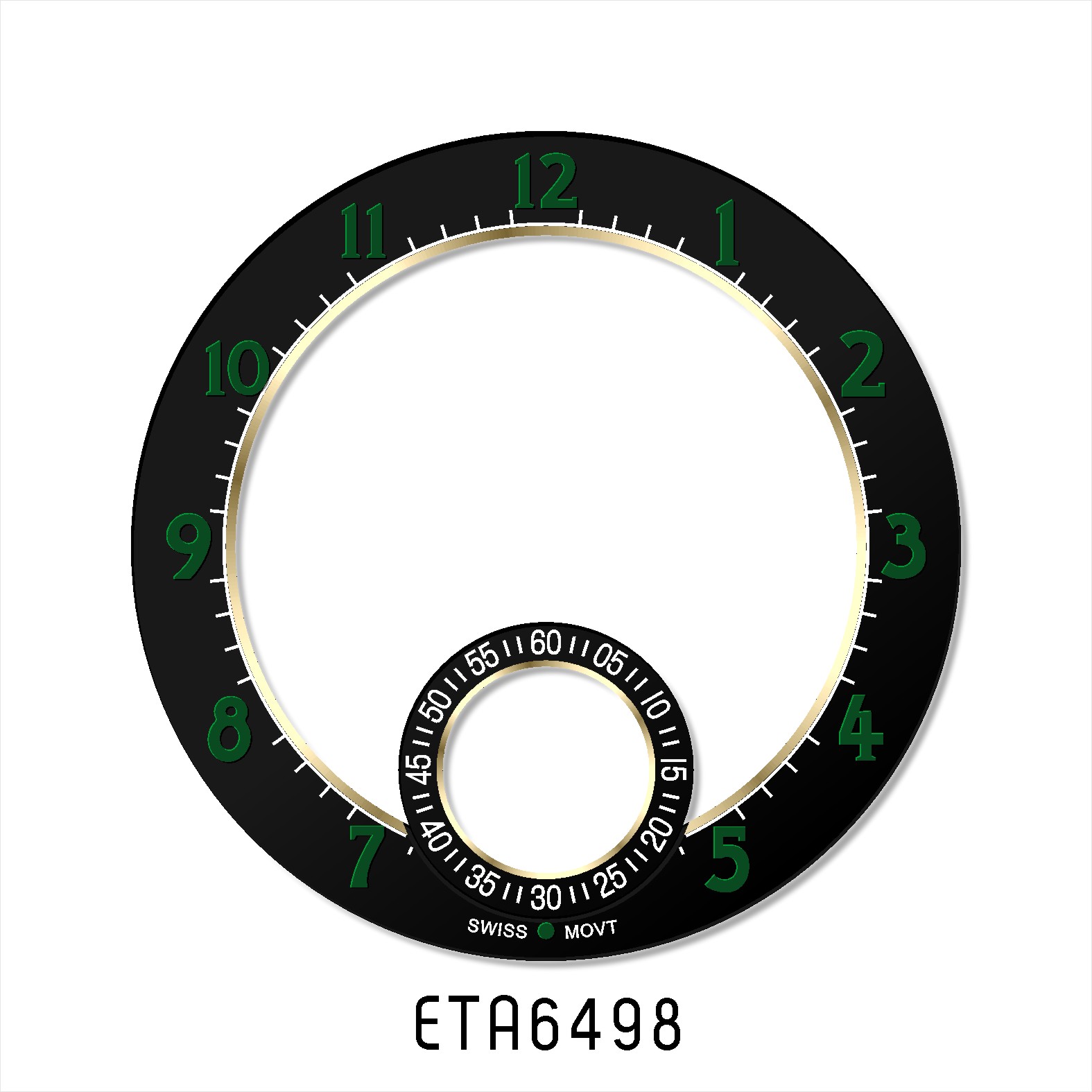 Noir avec vert
