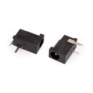 DC-002 3.5x1.3mm DC電源メスジャックコネクタDC002 3.5*1.3mm DCソケット3ピン直角PCBマウント端子ブラック - Product Image 3