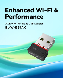 BL-WN351AX AX300 WiFi 6内置纳米USB适配器2.4GHz/5ghz PCI-E接口无线网卡，适用于笔记本电脑台式机笔记本电脑 - Product Image 2