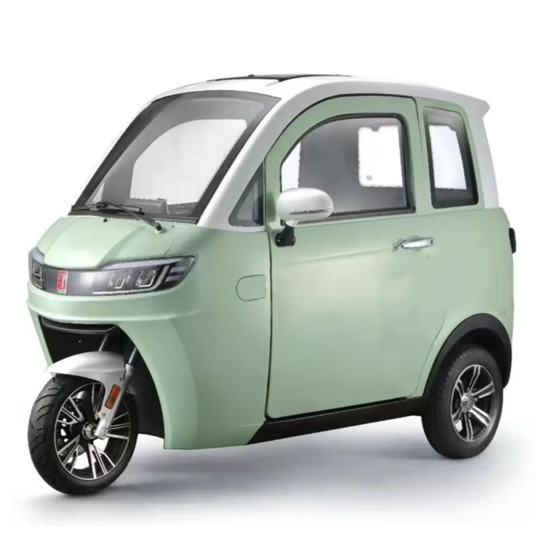 Yeni enerji üç tekerlekli araba tamamen kapalı elektrikli üç tekerlekli bisiklet 2-3 koltuklu 1500W 2000W hareketlilik scooter