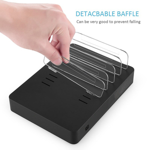 8-port USB şarj aleti 10W kablosuz şarj cihazı evrensel masaüstü şarj istasyonu LCD ekran - Product Image 3