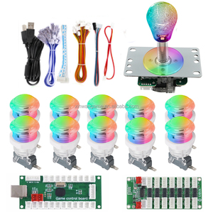 Kit de botón de iluminación RGB estilo SANWA DIY Zero Delay Arcade Stick Light Joystick interruptores compatibles para PC Raspberry Pi plástico - Product Image 2