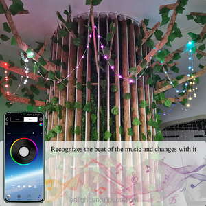 スマート20M RGB LEDストリングライトカスタマイズ可能アプリリモコンIP65ガーデンデコレーション銅クリスマスツリーデコレーション - Product Image 3