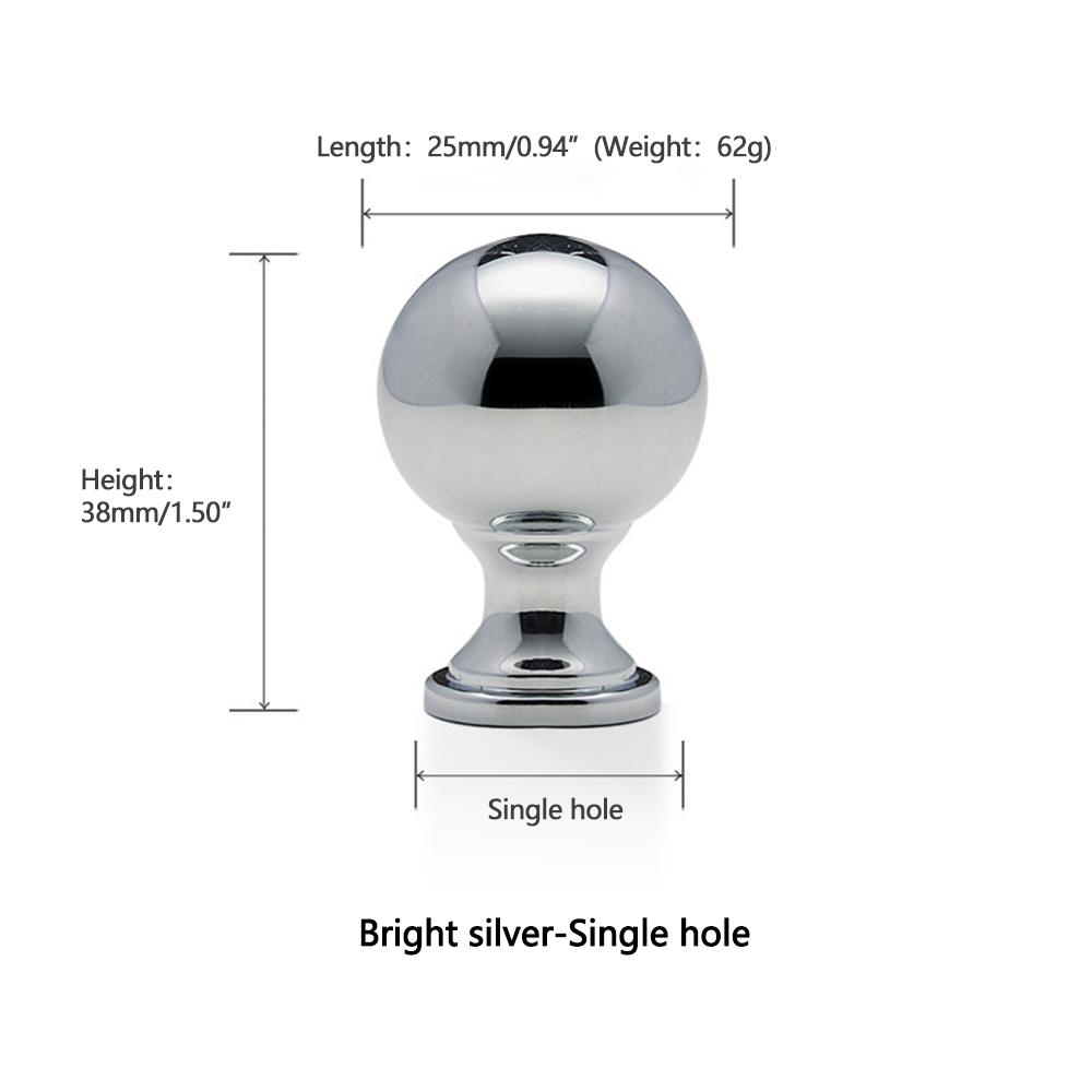 1250 Polished Chrome-Knob 25mm/0.94"