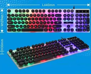 Colorful Glare G21 Punk Wired <strong>Keyboard</strong> and <strong>Mouse</strong> <strong>Combo</strong> 104 Keys Led Backlit <strong>Computer</strong> Gaming <strong>Keyboard</strong> and <strong>Mouse</strong> <strong>Combos</strong> - Product Image 6