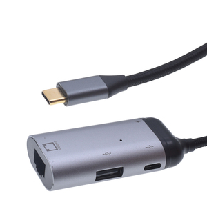 USB C to Gigabit Ethernet Lan adattatore 1000 tipo Mbps a RJ45 in alluminio Extender di rete Hub con ricarica PD e dati - Product Image 1