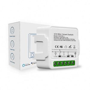 Diy Wifi Mini interruptor de luz inteligente 16a Control bidireccional Smartlife App Control remoto para Alexa Google Home Automation - Product Image 1