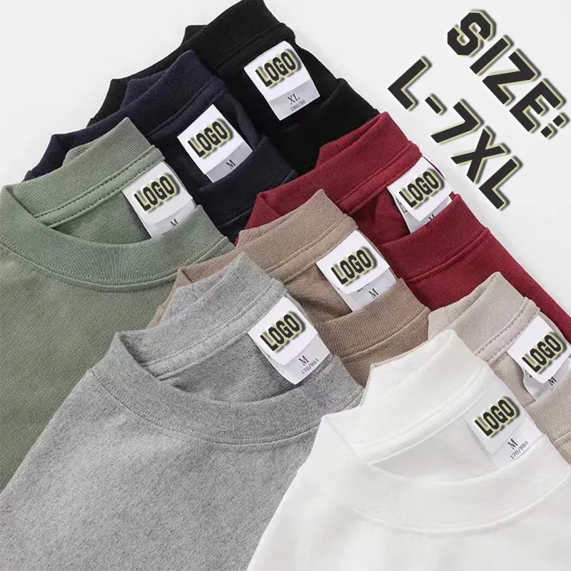 Yeni tasarım kısa kollu özel oem tshirt Unisex yaz giysileri erkekler için yüksek kaliteli büyük ve uzun t-shirt artı boyutu