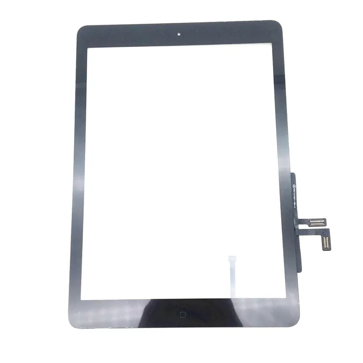 Untuk iPad Air 1 A1474 Kaca Digitizer Layar Sentuh Pengganti dengan IC Chip dan Tombol Home