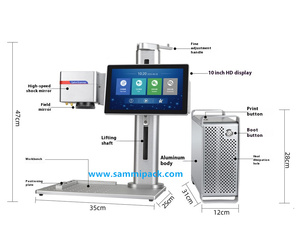 Codificatore Laser ad alta velocità per bottiglie di bevande e etichette macchina di codifica Laser per imballaggi alimentari - Product Image 3