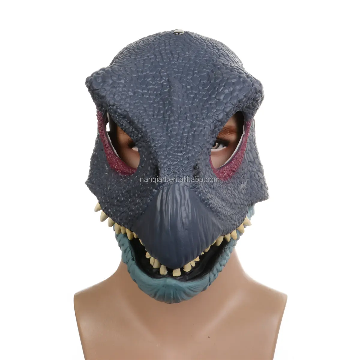 Famoso personaggio del film TV formato adulto mezza faccia dinosauro partito maschera in lattice naturale materiale per PC divertente animale Prop Action figure