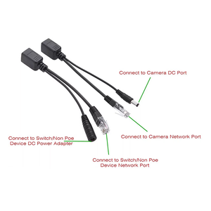 Doonjiey 2 pz RJ45 PoE adattatore riduttore cavo Kit passivo DC maschio LAN Ethernet di alimentazione per i cavi di comunicazione IP - Product Image 5