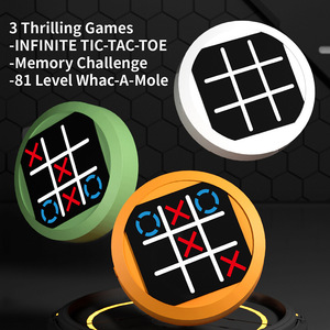 4 in 1ミニTic Tac Toe Boltゲーム、電子ハンドヘルドパズルゲームコンソールWhack-a-Moleファミリー楽しい旅行ボードゲーム - Product Image 2
