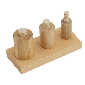Three Screws Wooden Infant Toddler Sensory Training Grasp Release Exercises Hand-Eye Coordination Shape and Size <strong>Perception</strong> - Product Image 5