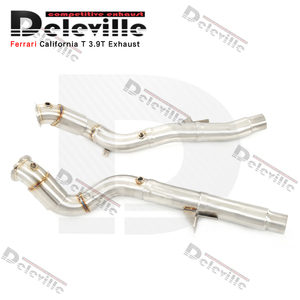California T 3.9T 2012-2018 için özel egzoz başlık iniş borusu yarış araba SS304 ücretsiz akış boruları susturucu egzoz sistemi - Product Image 4