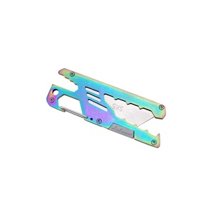 Taşınabilir paslanmaz çelik anahtarlık EDC maket bıçağı G10 SK5 kağıt kesici çok fonksiyonlu kutu açacağı için dış ortam aracı malzemeleri - Product Image 2