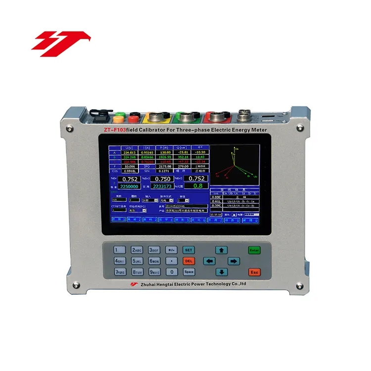 Equipamento inteligente de calibração, equipamento trifásico de calibração do medidor de energia portátil display de alta potência