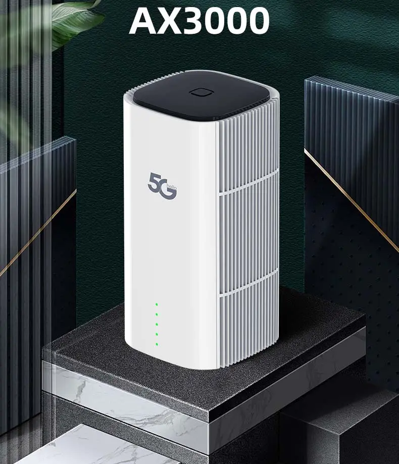 Nouveau Style 1000m 5g Cpe Wifi6 Modem sans fil prise en charge Wps 5g routeur avec emplacement pour carte Sim