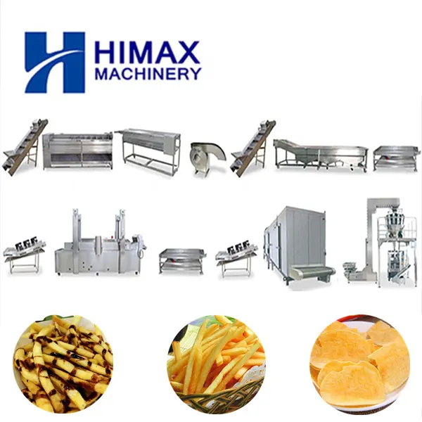 Línea de producción automática de patatas fritas, totalmente automática, producto en oferta